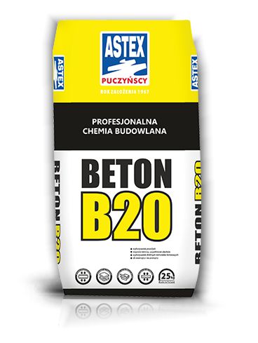 Suchy beton B20 w workach