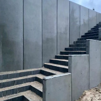 ściana oporowa typu L (zbrojony beton architektoniczny)